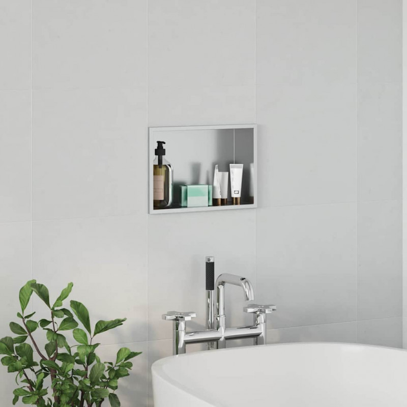 Nisza prysznicowa Srebrny 30 x 20 x 9,5 cm Stal nierdzewna