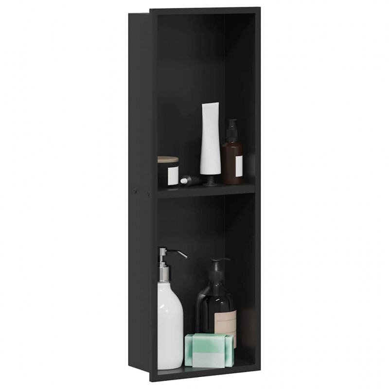Nisza prysznicowa Czarny 60 x 20 x 9,5 cm Stal nierdzewna