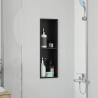 Nisza prysznicowa Czarny 60 x 20 x 9,5 cm Stal nierdzewna