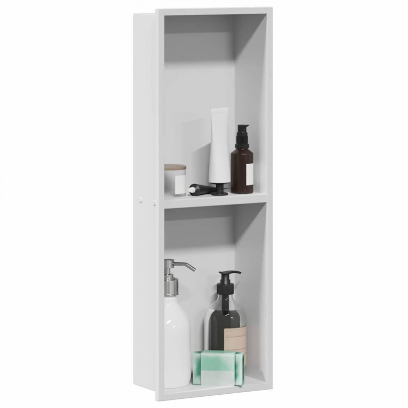 Nisza prysznicowa Biały 60 x 20 x 9,5 cm Stal nierdzewna