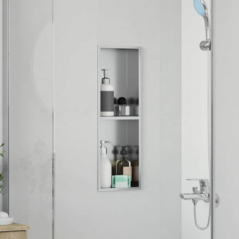 Nisza prysznicowa Srebrny 60 x 20 x 9,5 cm Stal nierdzewna