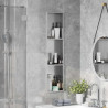 Nisza prysznicowa Srebrny 90 x 20 x 9,5 cm Stal nierdzewna
