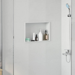 Nisza prysznicowa Biały 45 x 30 x 9,5 cm Stal nierdzewna