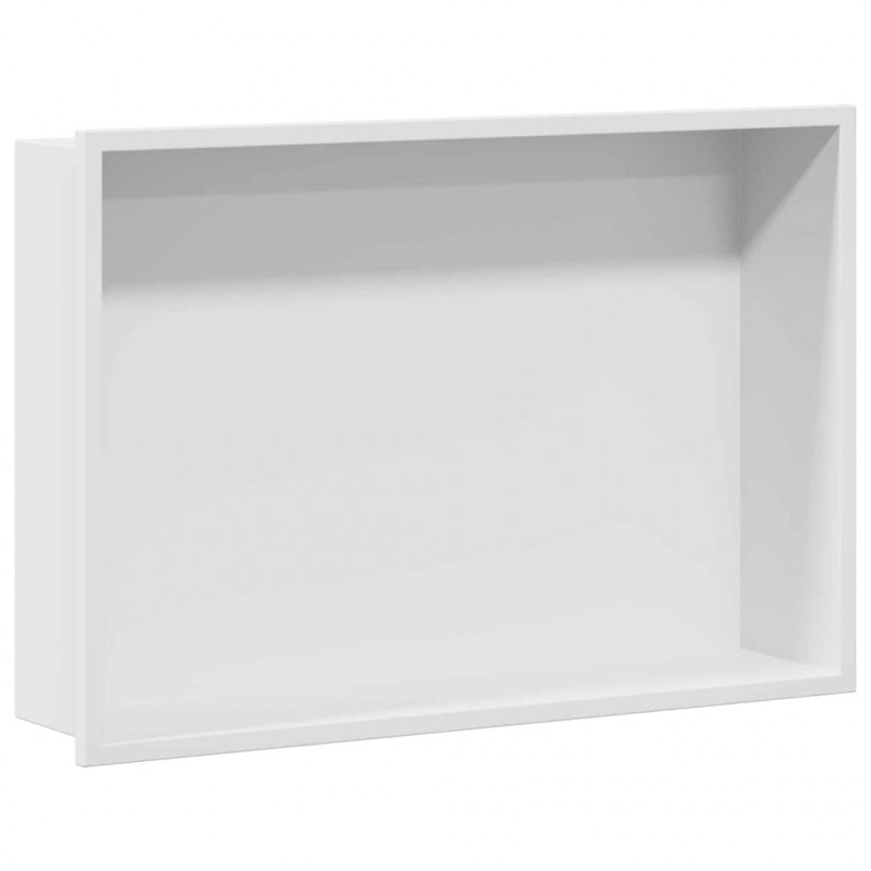 Nisza prysznicowa Biały 45 x 30 x 9,5 cm Stal nierdzewna