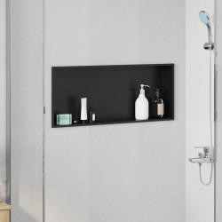 Nisza prysznicowa Czarny 75 x 30 x 9,5 cm Stal nierdzewna