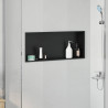 Nisza prysznicowa Czarny 75 x 30 x 9,5 cm Stal nierdzewna