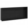 Nisza prysznicowa Czarny 75 x 30 x 9,5 cm Stal nierdzewna