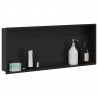 Nisza prysznicowa Czarny 75 x 30 x 9,5 cm Stal nierdzewna