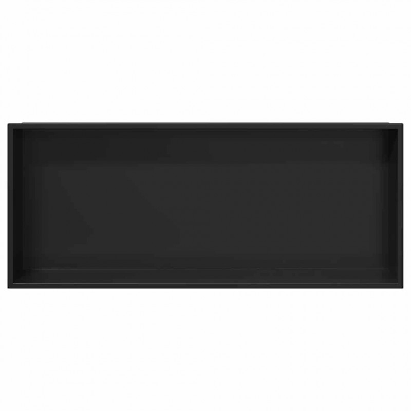 Nisza prysznicowa Czarny 75 x 30 x 9,5 cm Stal nierdzewna