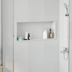Nisza prysznicowa Biały 75 x 30 x 9,5 cm Stal nierdzewna
