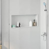 Nisza prysznicowa Biały 75 x 30 x 9,5 cm Stal nierdzewna