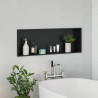 Nisza prysznicowa Czarny 90 x 30 x 9,5 cm Stal nierdzewna