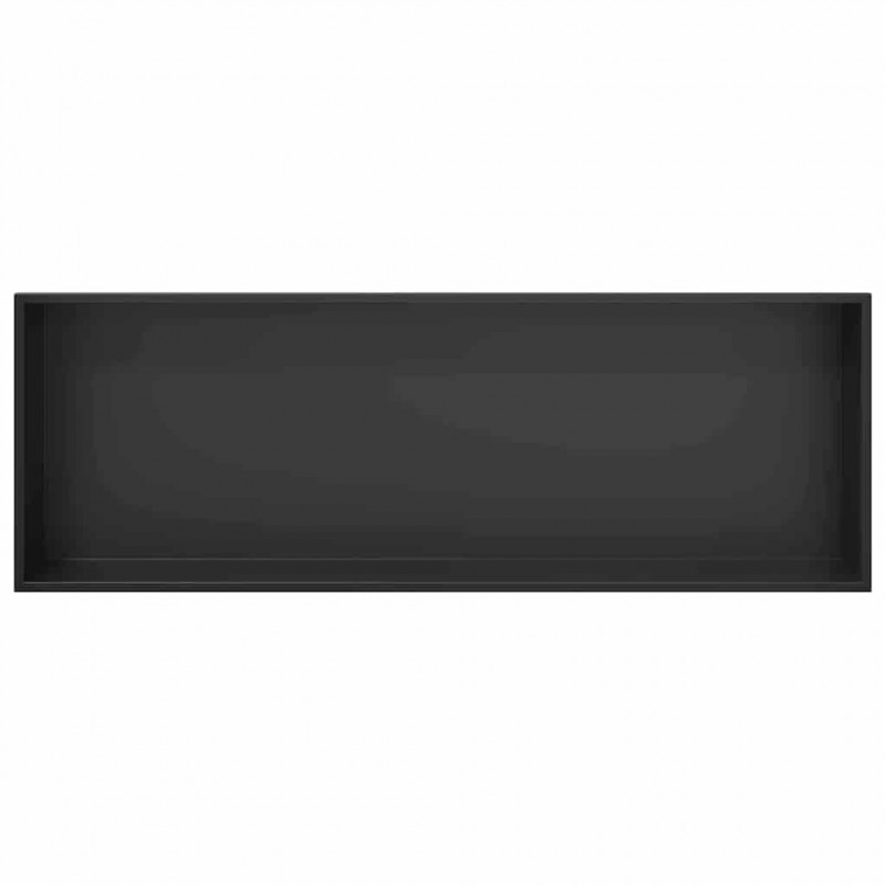Nisza prysznicowa Czarny 90 x 30 x 9,5 cm Stal nierdzewna