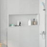Nisza prysznicowa Biały 90 x 30 x 9,5 cm Stal nierdzewna