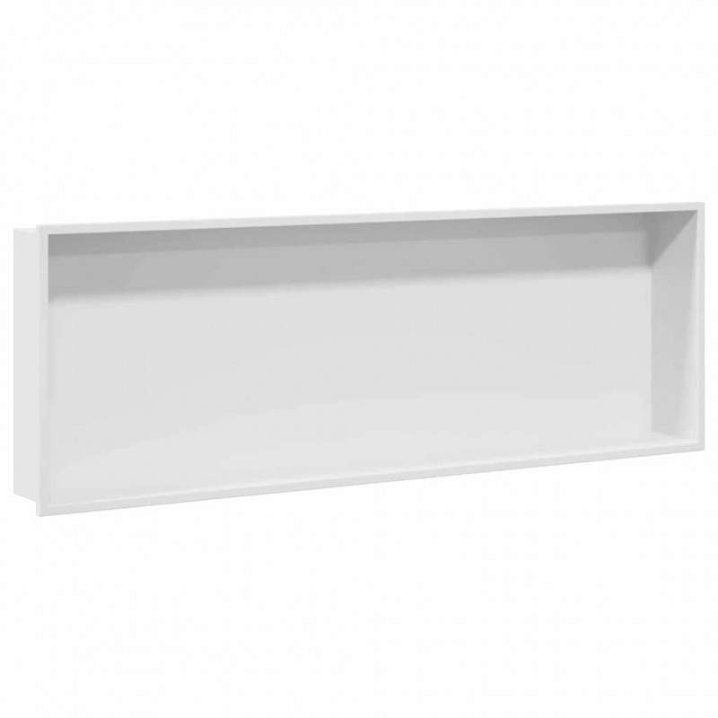 Nisza prysznicowa Biały 90 x 30 x 9,5 cm Stal nierdzewna