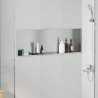 Nisza prysznicowa Srebrny 90 x 30 x 9,5 cm Stal nierdzewna