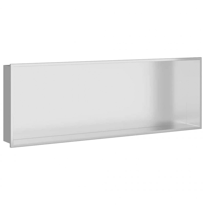 Nisza prysznicowa Srebrny 90 x 30 x 9,5 cm Stal nierdzewna