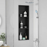 Nisza prysznicowa Czarny 92 x 32 x 10 cm Stal nierdzewna