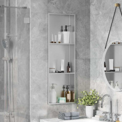 Nisza prysznicowa Srebrny 90 x 30 x 9,5 cm Stal nierdzewna