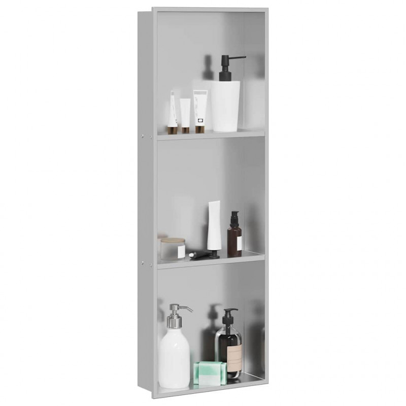 Nisza prysznicowa Srebrny 90 x 30 x 9,5 cm Stal nierdzewna