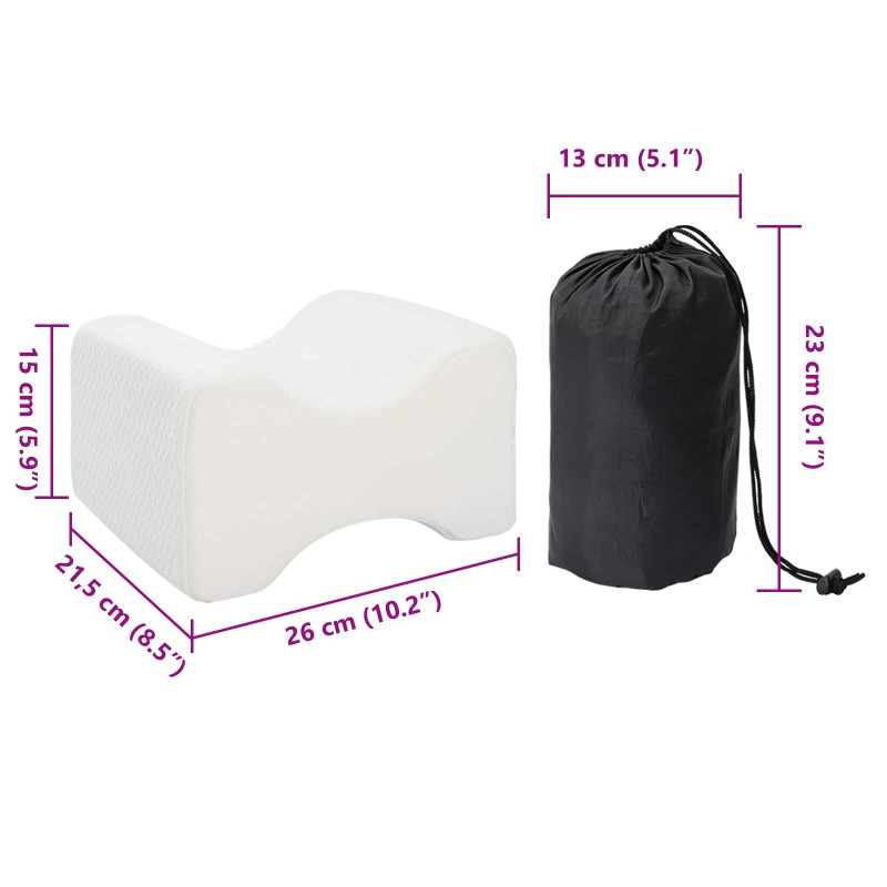 Knee Pillow Biały Pianka z pamięcią i poliester