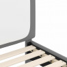 Łóżko Dziecięce z Ramą i Zagłówkiem Jasnoszary 80 x 200 cm PU