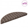 Samoprzylepne maty na schody 15 pcs Brązowy 56 x 17 x 3 cm