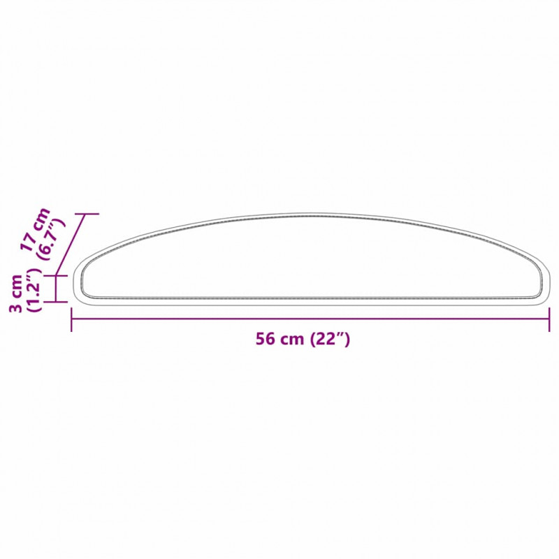 Samoprzylepne maty na schody 15 pcs Niebieski 56 x 17 x 3 cm
