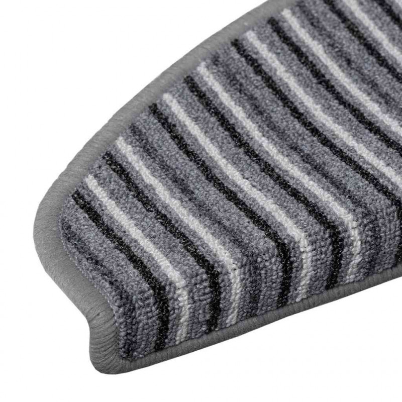 Samoprzylepne maty na schody 15 pcs Szary 65 x 21 x 4 cm