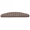 Samoprzylepne maty na schody 15 pcs Brązowy 65 x 21 x 4 cm