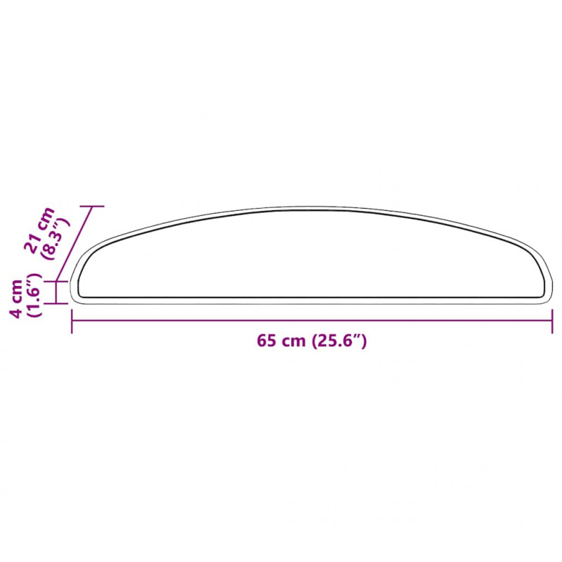 Samoprzylepne maty na schody 15 pcs Brązowy 65 x 21 x 4 cm