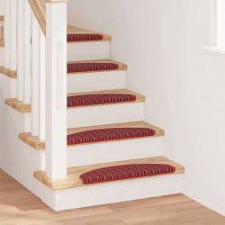 Samoprzylepne maty na schody 15 pcs Czerwony 65 x 21 x 4 cm