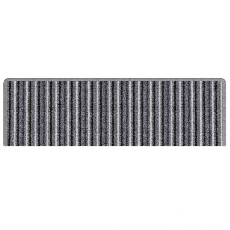 Samoprzylepne maty na schody Paski 15 pcs Szary 65 x 21 x 4 cm