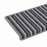 Samoprzylepne maty na schody Paski 15 pcs Szary 65 x 21 x 4 cm