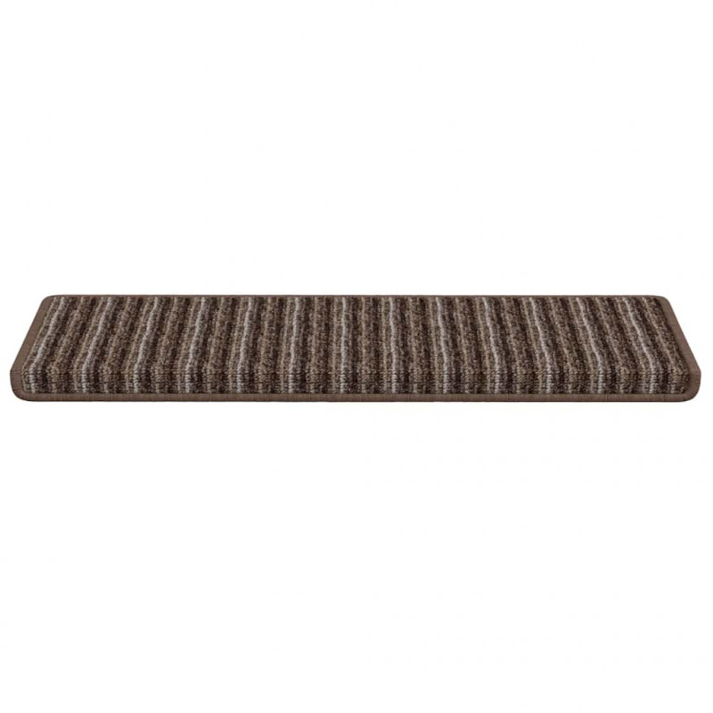 Samoprzylepne maty na schody 15 pcs Brązowy 65 x 21 x 4 cm