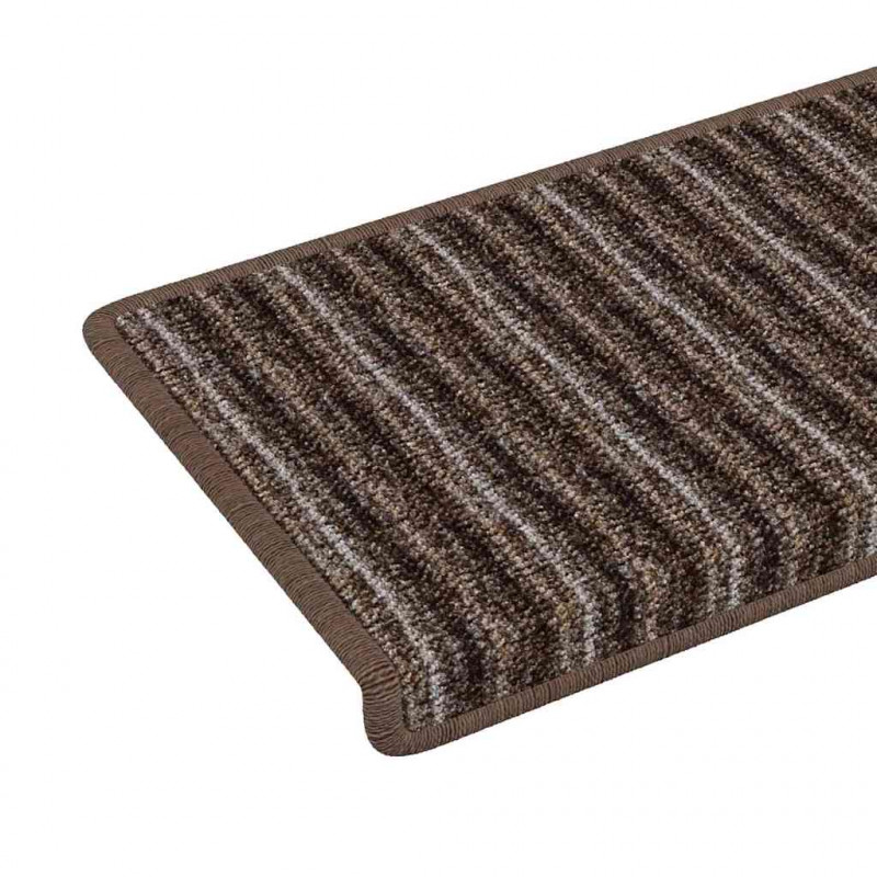 Samoprzylepne maty na schody 15 pcs Brązowy 65 x 21 x 4 cm