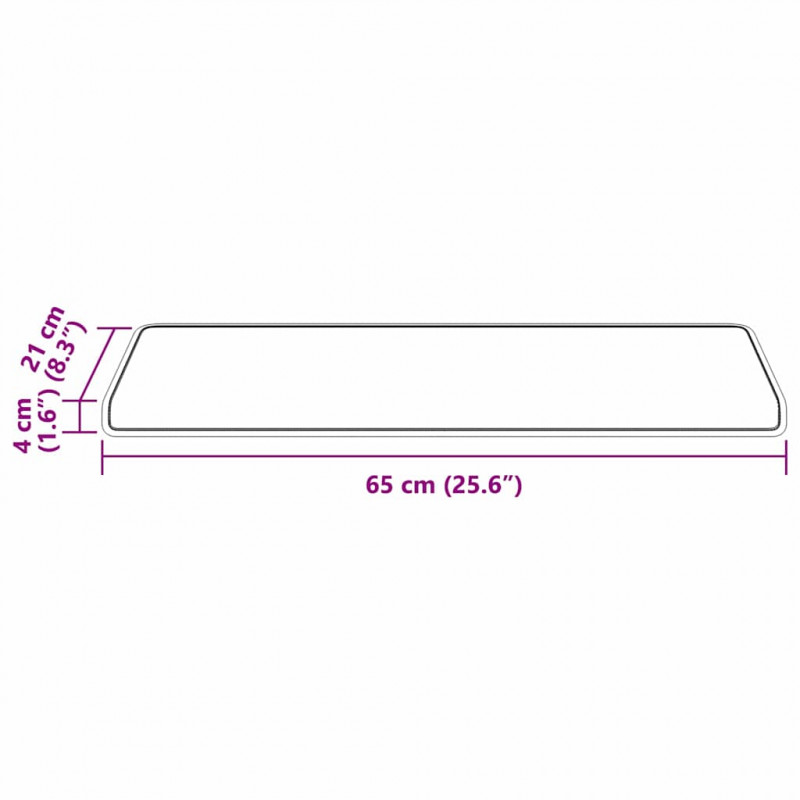 Samoprzylepne maty na schody 15 pcs Brązowy 65 x 21 x 4 cm