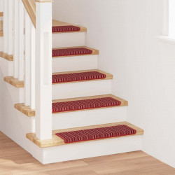 Samoprzylepne maty na schody 15 pcs Czerwony 65 x 21 x 4 cm