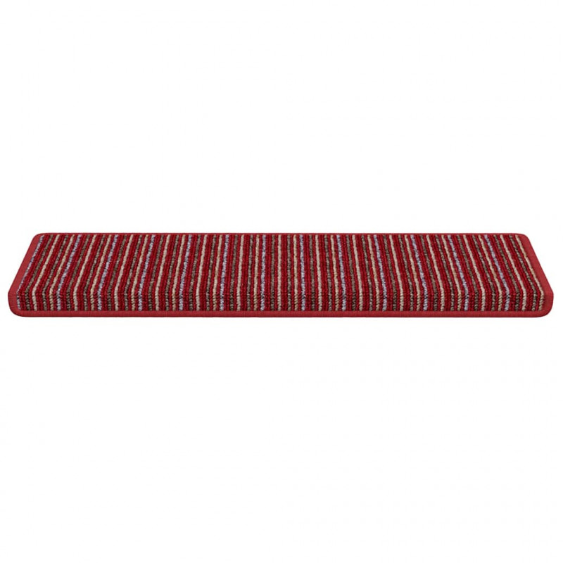 Samoprzylepne maty na schody 15 pcs Czerwony 65 x 21 x 4 cm