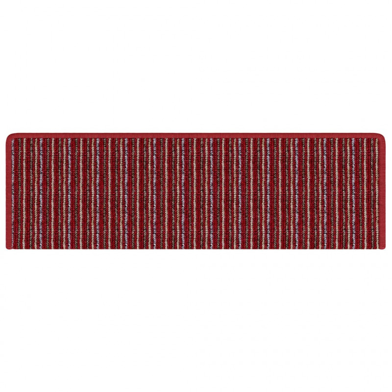 Samoprzylepne maty na schody 15 pcs Czerwony 65 x 21 x 4 cm