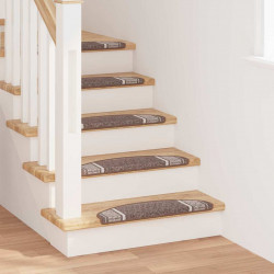 Samoprzylepne maty na schody 15 pcs Brązowy 65 x 21 x 4 cm