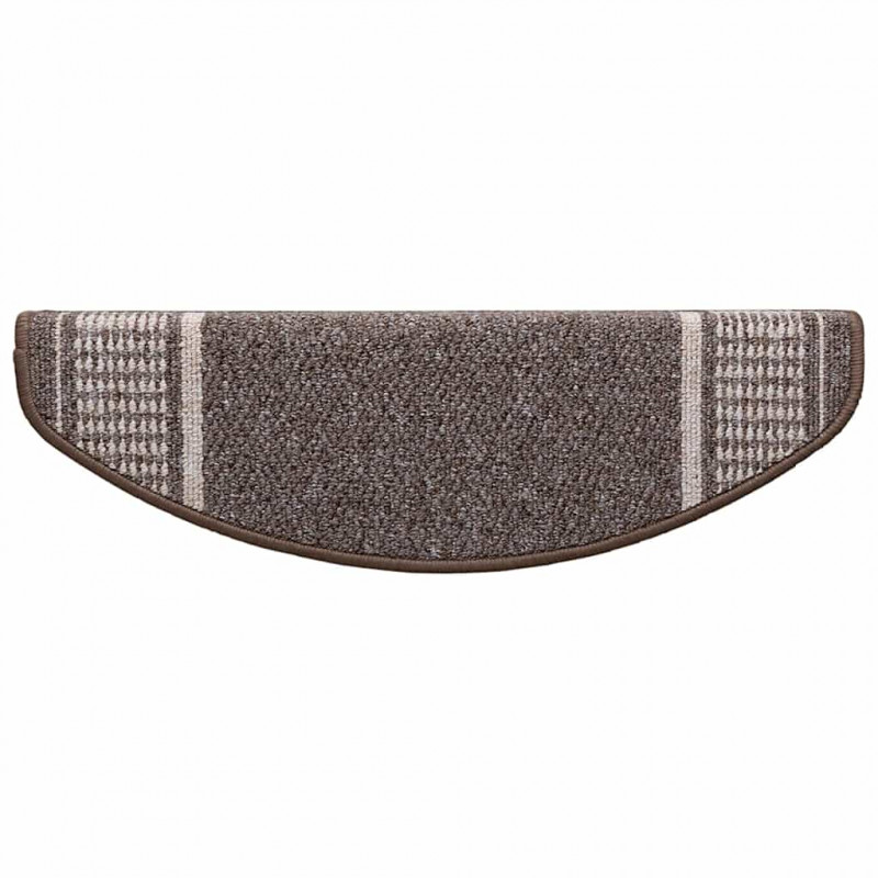 Samoprzylepne maty na schody 15 pcs Brązowy 65 x 21 x 4 cm