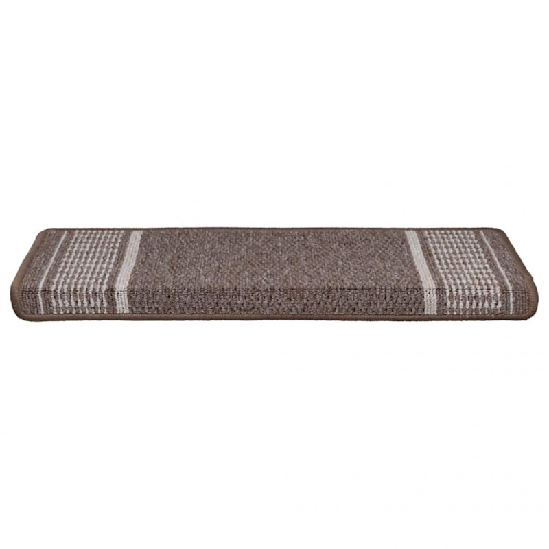 Samoprzylepne maty na schody 15 pcs Brązowy 65 x 21 x 4 cm