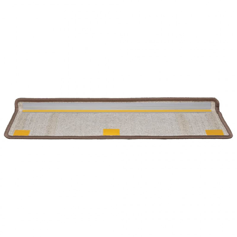Samoprzylepne maty na schody 15 pcs Brązowy 65 x 21 x 4 cm