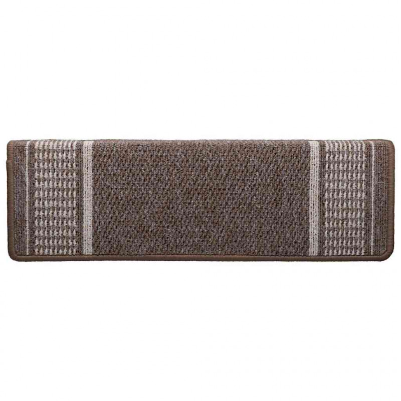 Samoprzylepne maty na schody 15 pcs Brązowy 65 x 21 x 4 cm
