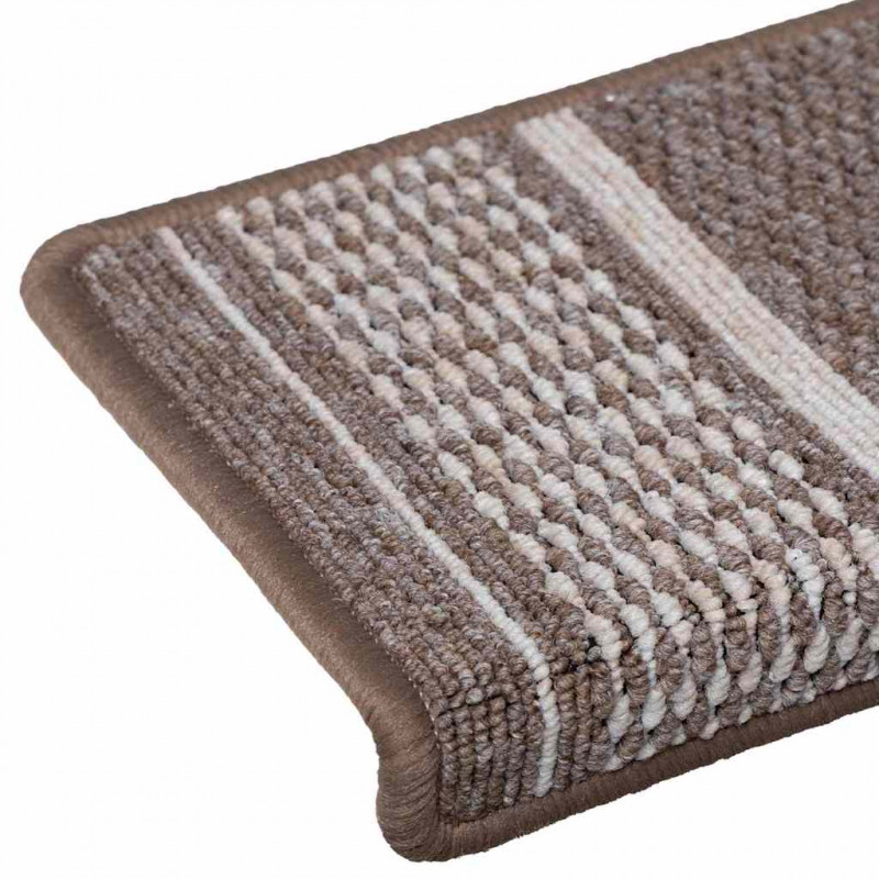 Samoprzylepne maty na schody 15 pcs Brązowy 65 x 21 x 4 cm