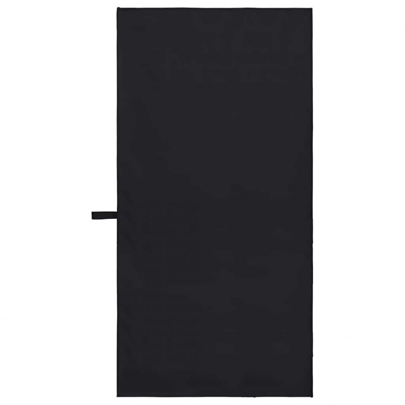Ręczniki Sportowe 2 pcs Czarny 100 x 50 cm Poliester i poliamid