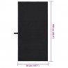 Ręczniki Sportowe 2 pcs Czarny 100 x 50 cm Poliester i poliamid