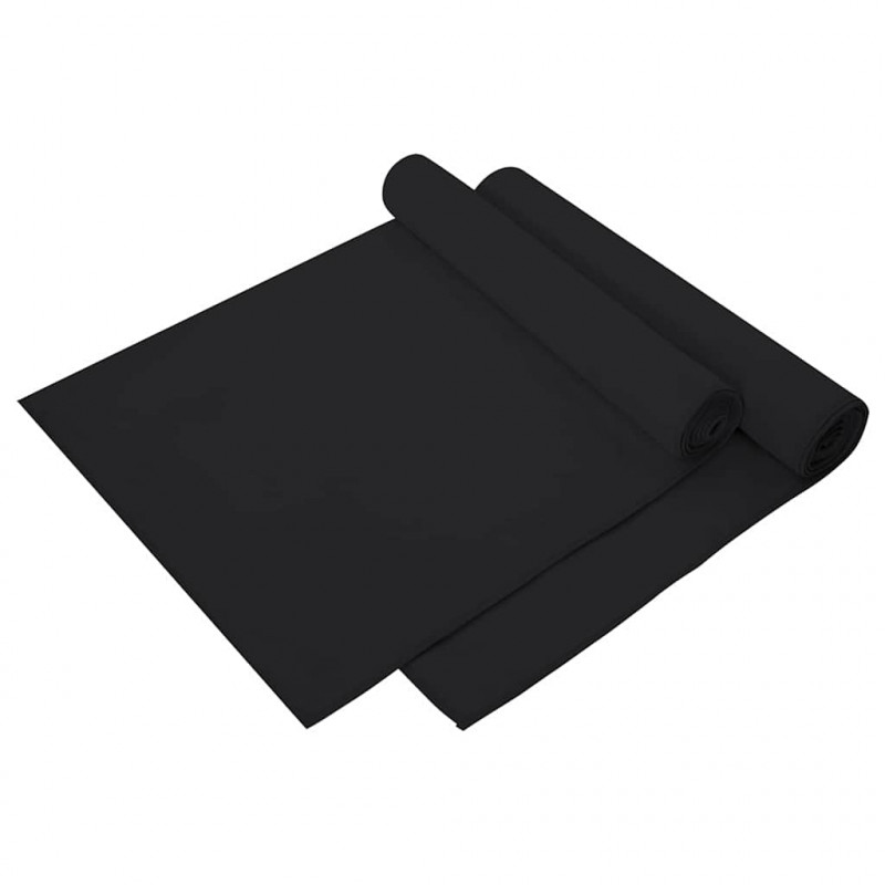 Ręczniki Sportowe 2 pcs Czarny 140 x 70 cm Poliester i poliamid