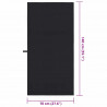 Ręczniki Sportowe 2 pcs Czarny 140 x 70 cm Poliester i poliamid